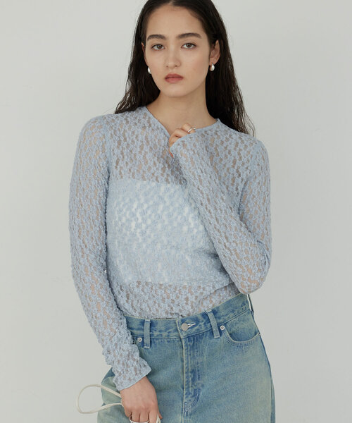 セール】【La nature linge】レースカットソー（Tシャツ/カットソー