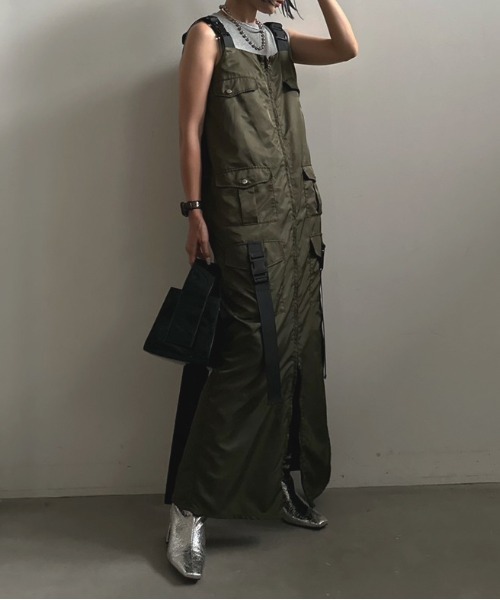 Ameri（アメリ）の「MILITARY WORK I LINE DRESS（ワンピース）」 - WEAR