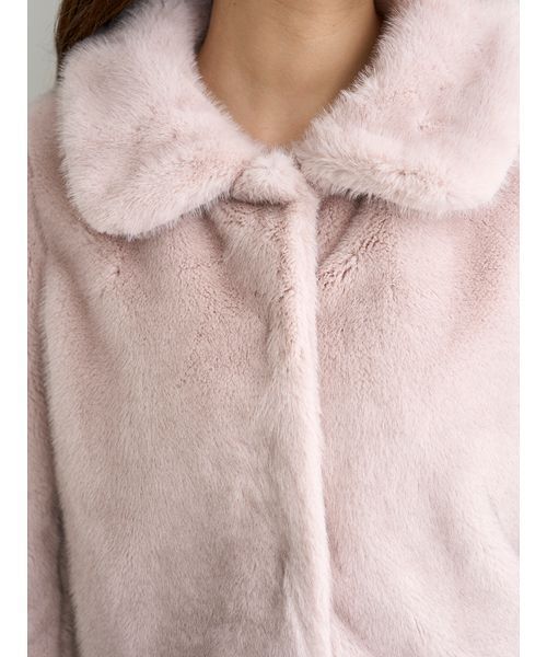 snidel ステンカラーショートファーコートジャケット ベージュ 0