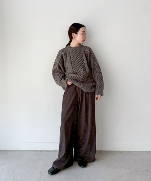 セール】【9色展開】ヴィンテージライクケーブルニット（ニット