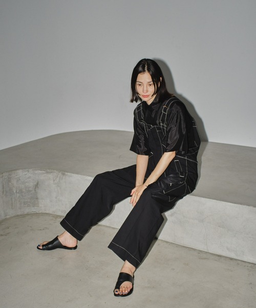 TODAYFUL（トゥデイフル）の「フロントジップコットンサロペット