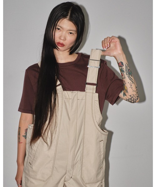 TODAYFUL（トゥデイフル）の「フロントジップコットンサロペット