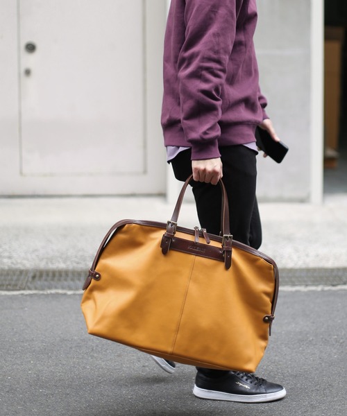 HALEINE]牛革 &ヌメ革レザーボストンバッグ（ボストンバッグ