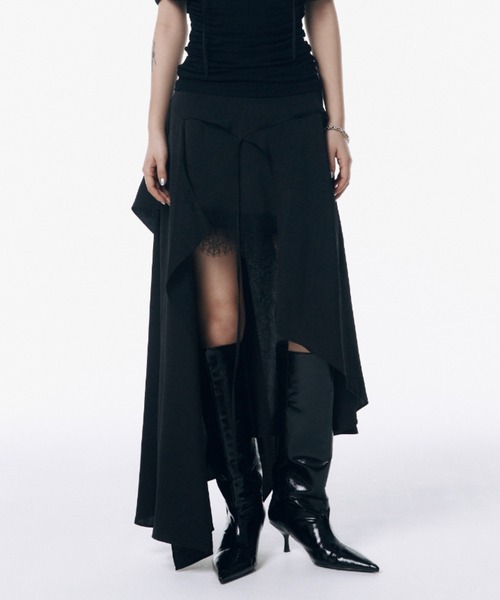 ASSYMMETRY SKIRT/アシンメトリースカート（スカート）｜JOSE MOON