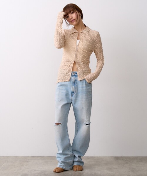 CODE A（コードエー）の「◇CODE A｜shrink lace blouse（シャツ