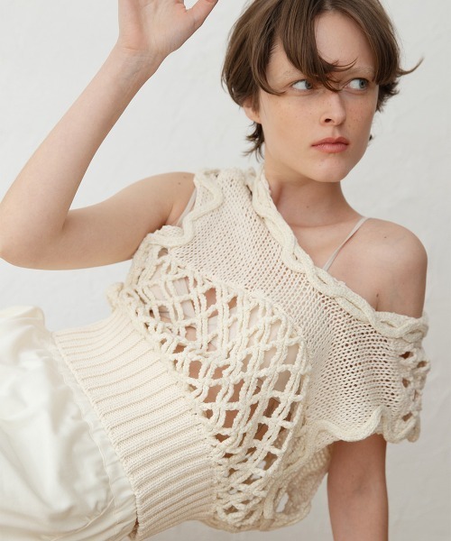Mix Yarn Crochet Top（ベスト）｜leinwande（ラインヴァンド）の