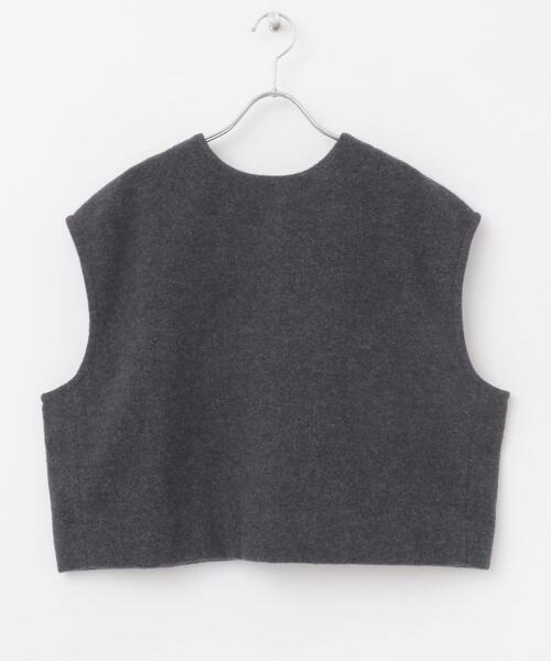 かぐれ（カグレ）の「ナッピングウール2WAYベスト（Tシャツ/カットソー