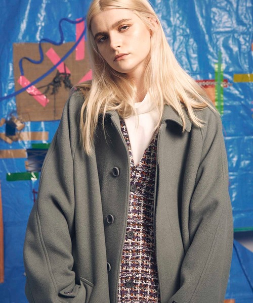 ユニセックスアイテム》SUPER140Sウールプライムオーバーステンカラー