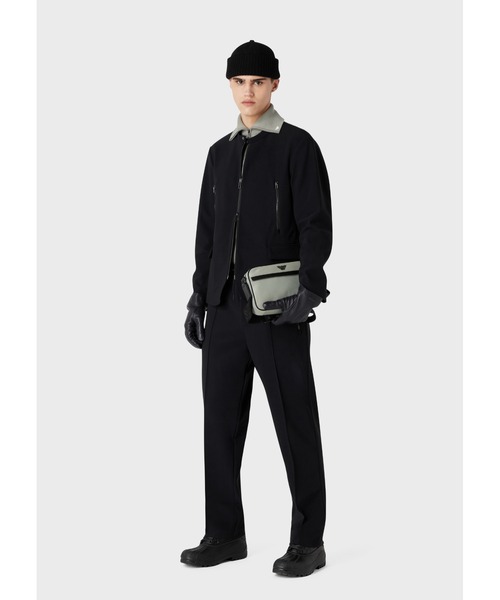 極暖 ENPORIO ARMANIストライプ ハーフジップセーター XL ARMANI JEANS