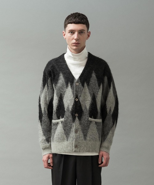 SLICK（スリック）の「シャギーモヘアカーディガン(アーガイル