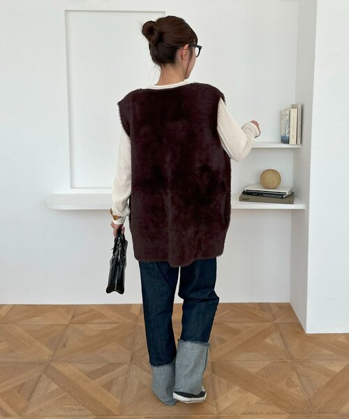 ユニセックス】ミンクライクファーベスト（ベスト）｜DISCOAT（ディス