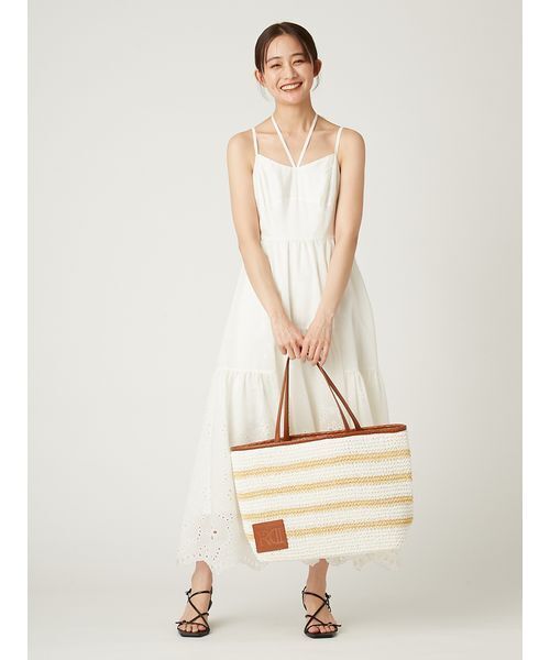 FRAY I.D（フレイアイディー）の「カットワークレースティアードキャミ