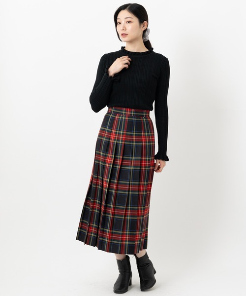 ONeil of Dublin オールプリーツ ウールロングスカート 83cm（スカート