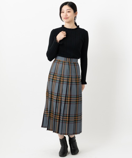 ONeil of Dublin オールプリーツ ウールロングスカート 83cm（スカート