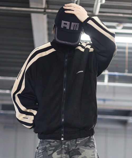 2サイズ展開 / UNISEX 》ATMARKスエードトラックジャケット アーム