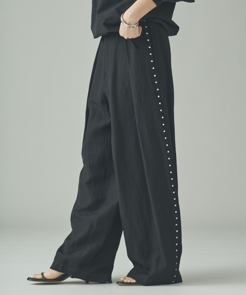 Curensology(カレンソロジー)/リネンウールスタッズパンツ（その他