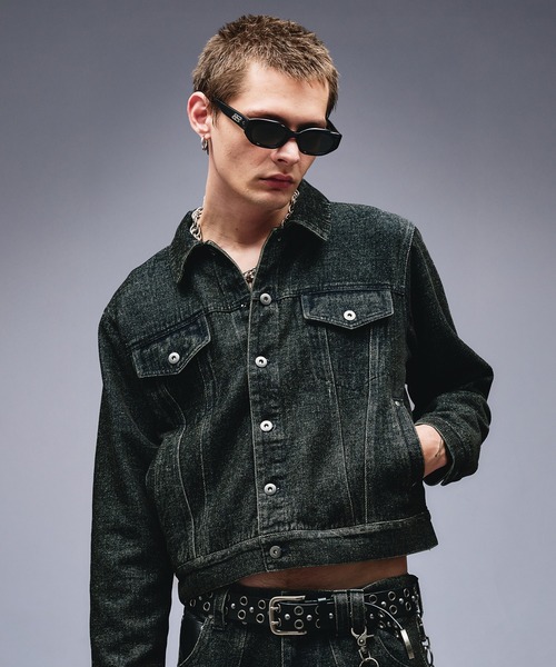 Overdyed Flocky Denim Jacket / オーバーダイフロッキーデニム