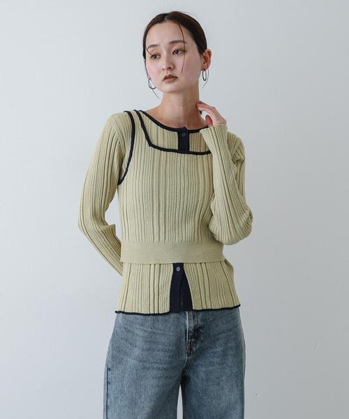 セール】『洗濯可』2WAYニットアンサンブル（ニット/セーター）｜SENSE