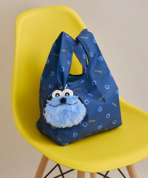 パペットスンスン】ポーチ付エコバッグ（エコバッグ/サブバッグ