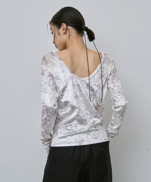 セール】バックオープンベロアトップス（Tシャツ/カットソー）｜AIC