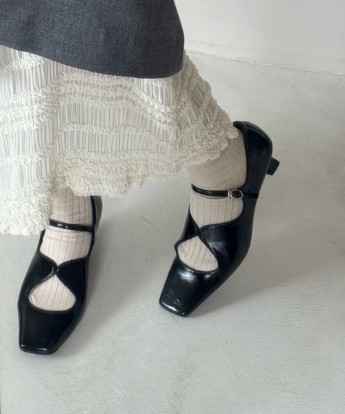 square toe maryjane pumps / スクエアトゥ メリージェーン パンプス