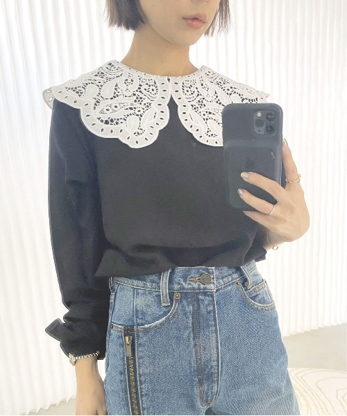 EMBROIDERY COLLAR BLOUSE（シャツ/ブラウス）｜Ameri（アメリ）の