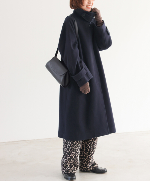 セール】尾州ウールスーパー100ステンカラーコート（ステンカラー