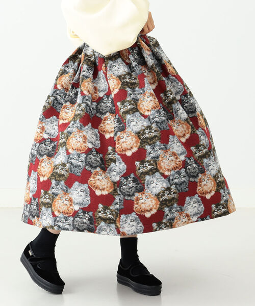 mmts（マミタス）の「mmts / 猫いっぱいスカート（スカート）」 - WEAR
