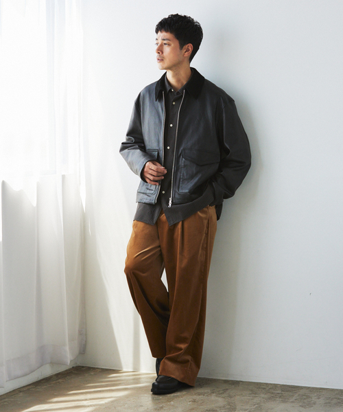 LA BOUCLE (ラブークル) LAMB LEATHER FLIGHT ジャケット（ライダース