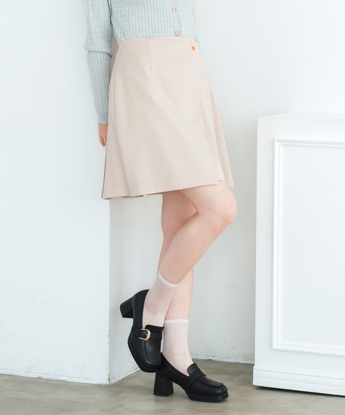 2026春夏新作 ラップタックプリーツミニスカート（スカート）｜MISCH