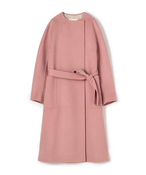 プレミアムウールリバー ノーカラーコート（ノーカラーコート