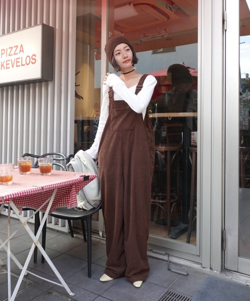 コーデュロイルーズサロペット（サロペット/オーバーオール）｜TEEN