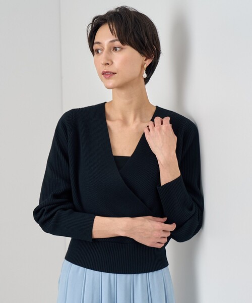 ANAYI（アナイ）の「紡毛片畦ボトルネックパフスリーブ プルオーバー