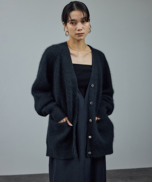 セール】【WEB限定】フォックスウールVネックニットカーディガン