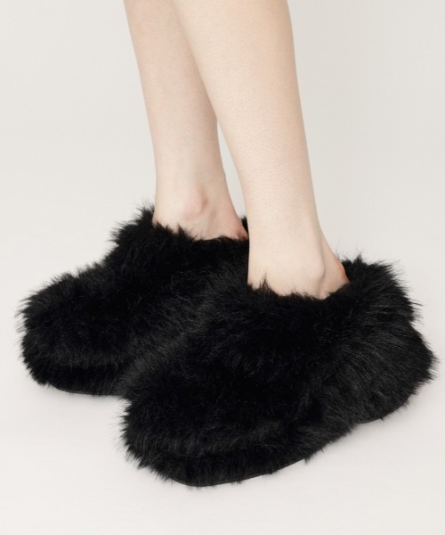 SLY（スライ）の「LONG FUR SANDAL ロング ファー サンダル（サンダル