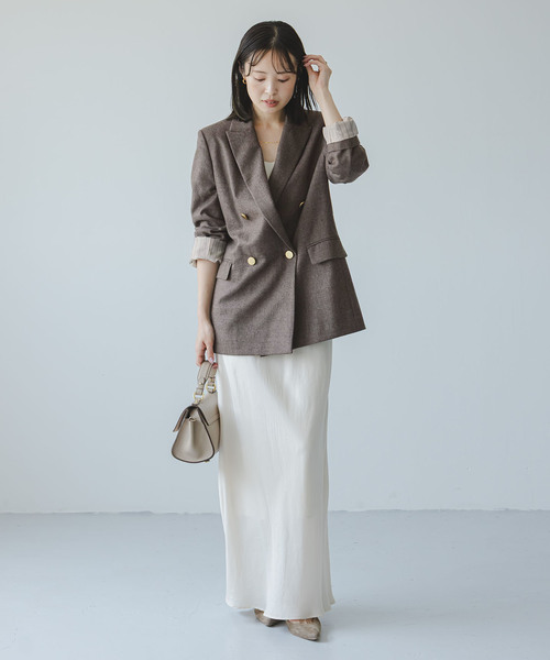 セール】《追加》《WEB・一部店舗カラー》ウールフラノピークドラペル