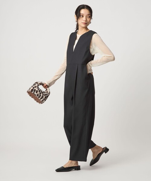 セール】［size SHORT/TALLあり］ツイードライク キーネック