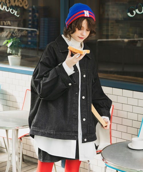 perverse デニム2wayジャケット ブラック perverse デニム2way