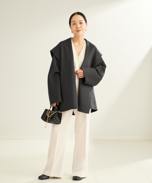 plage（プラージュ）の「《追加》ハミルトン DRAPE MIDDLE コート