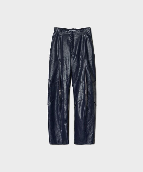 YOHEI OHNO/ヨウヘイオオノ】Faux Leather Biker Trousers/レザー
