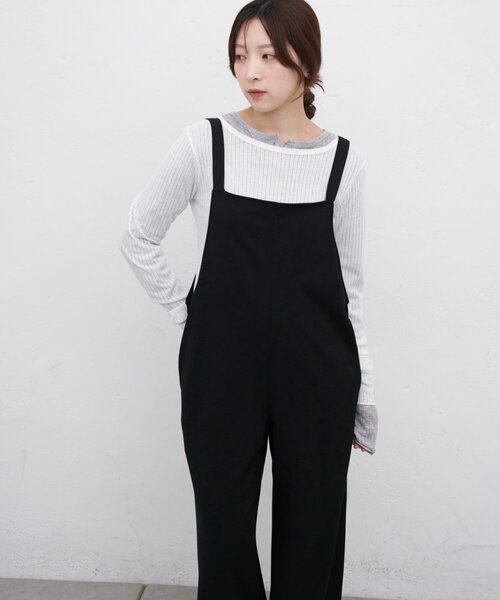 kuroinu0909)日本製SEAシー リネン混チャイナオーバーオール