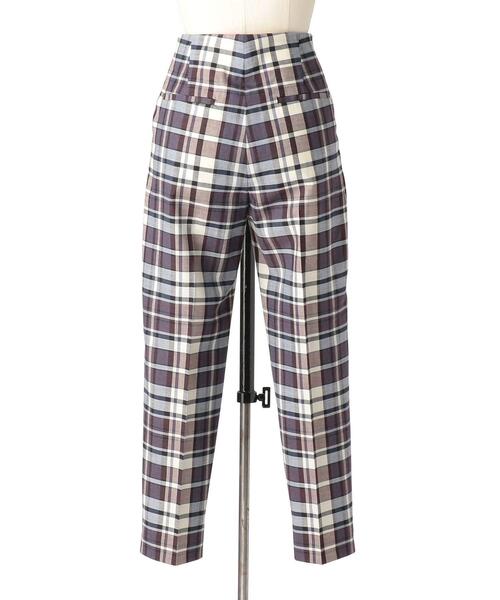 Drawer（ドゥロワー）の「Drawer パープルチェックフロントステッチ