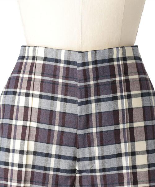 Drawer（ドゥロワー）の「Drawer パープルチェックフロントステッチ