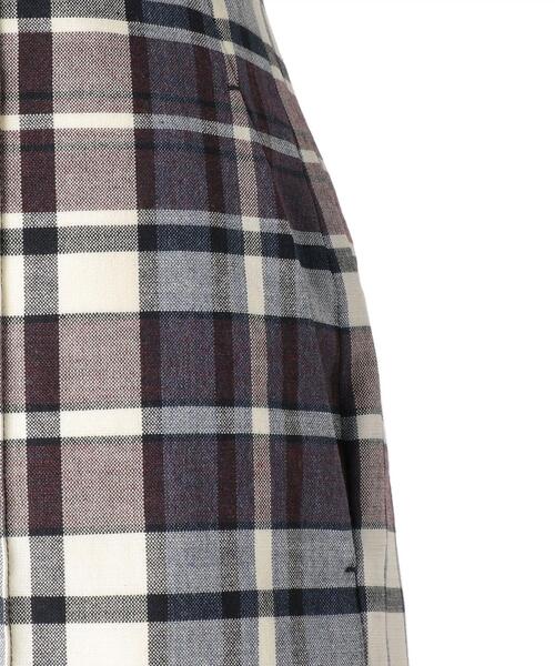 Drawer（ドゥロワー）の「Drawer パープルチェックフロントステッチ