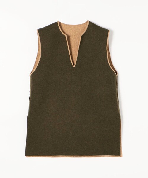 caban（キャバン）の「ウールカシミヤ リバーシブルチュニックベスト