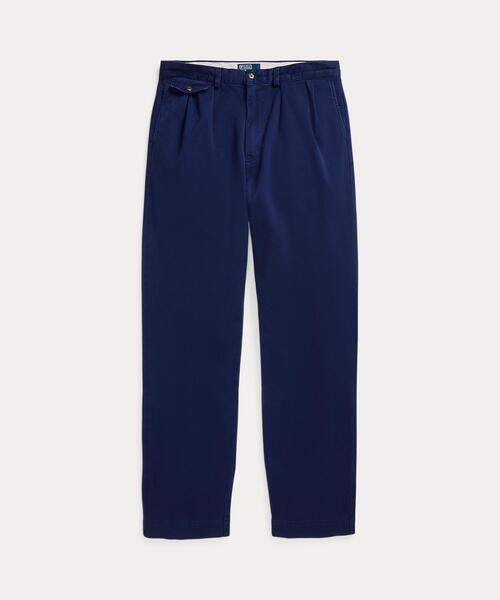 ホイットマン リラックスド フィット プリーテッド チノ パンツ