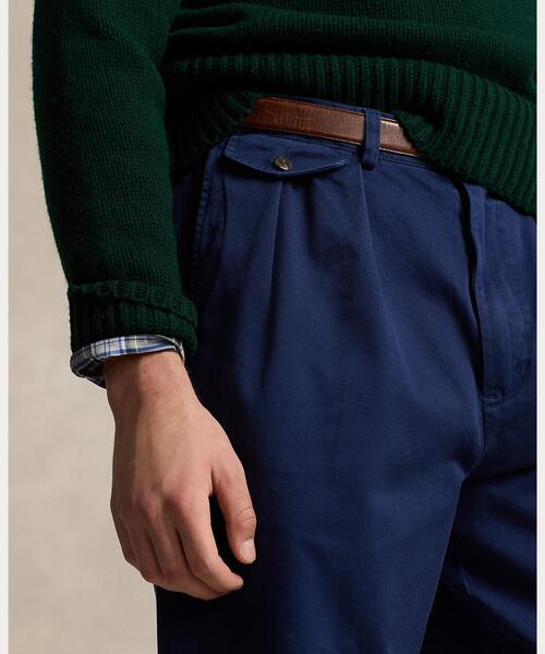 ホイットマン リラックスド フィット プリーテッド チノ パンツ