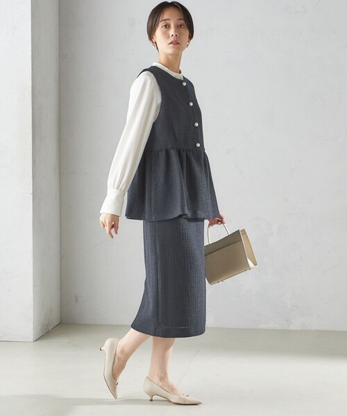 SHIPS（シップス）の「〈セレモニー対応可〉スラブ ツイード ジレ