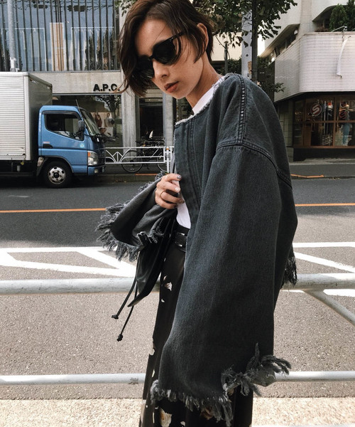 Ameri（アメリ）の「REMAKE LIKE OVER JACKET（デニムジャケット