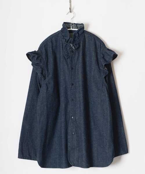 HOLIDAY（ホリデイ）の「DENIM RUFFLE BIG SHIRT (O.WASH) デニム